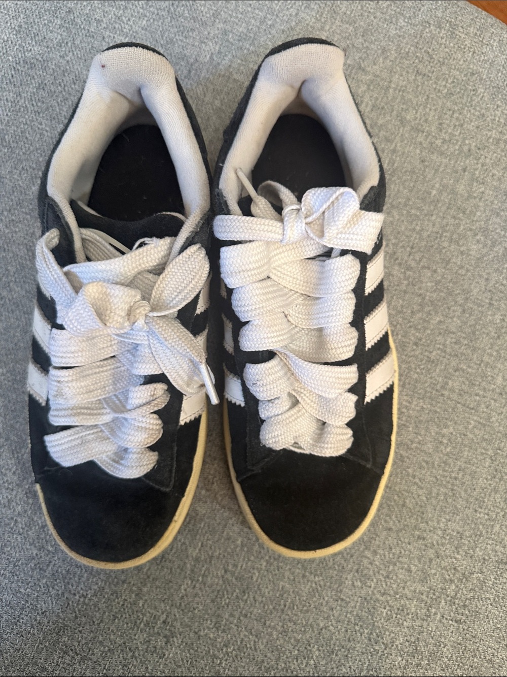 adidas Black and White Suede Three-Stripe Sneakers